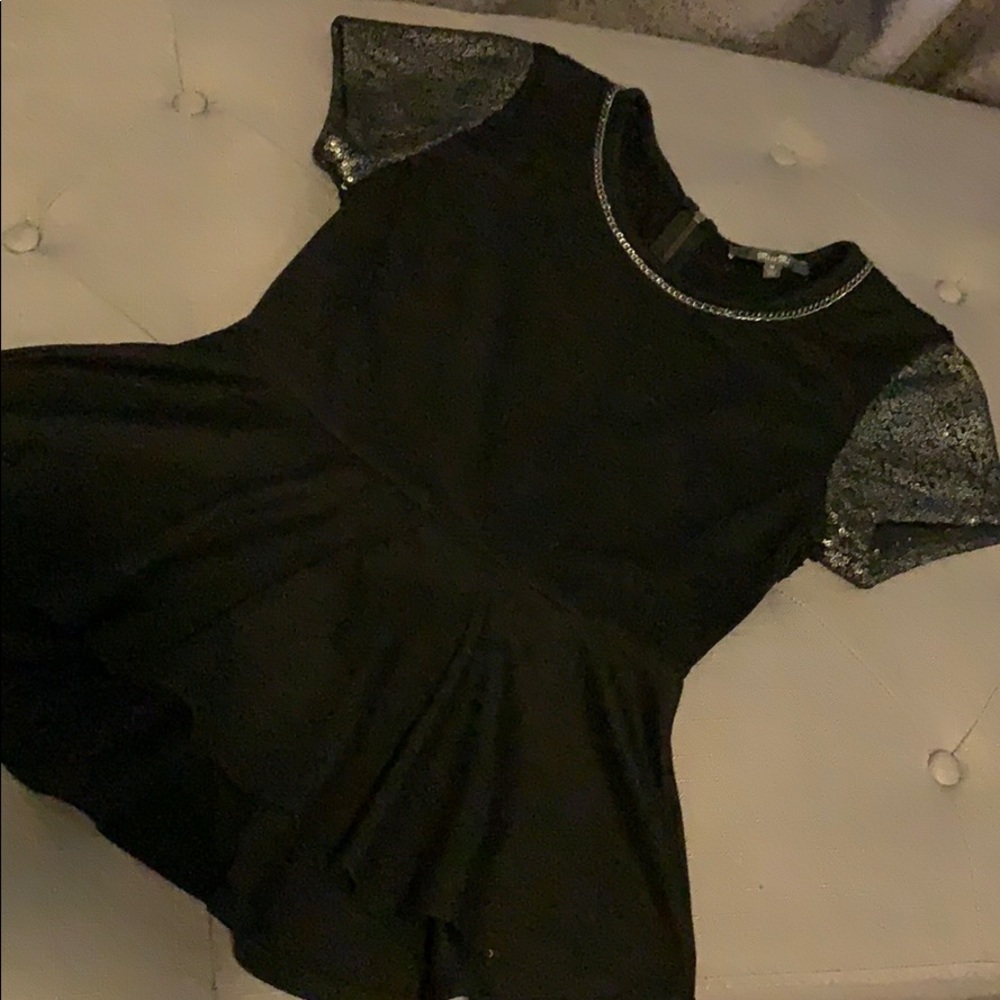 Miss Me black peplum top